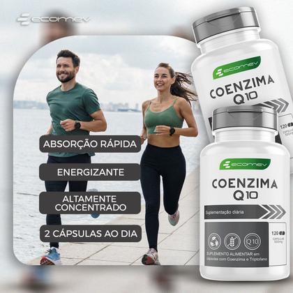 Imagem de Coenzima Q10 Pura 100% Absorção 500mg 120 Cápsulas Ecomev