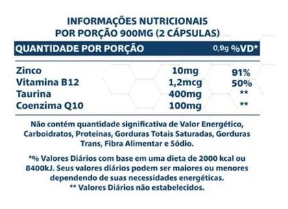 Imagem de Coenzima Q10 Ubiquinol 100mg + Taurina 60 Cáps Nutriage