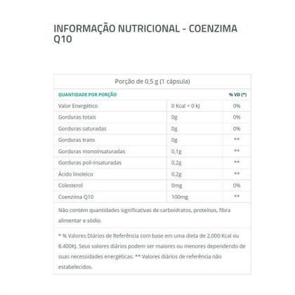 Imagem de Coenzima Q10 Ubiquinona Suplemento alimentar Catarinense 30 Cápsulas 