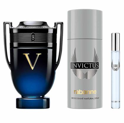 Imagem de Coffret Rabanne Invictus Victory Elixir Kit - Perfume Masculino + Desodorante +Travel Size