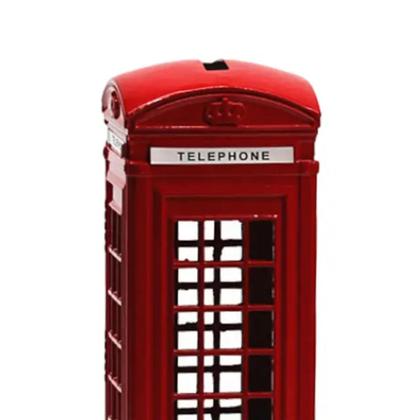 Imagem de Cofre Cabine Telefonica Londres Dinheiro Moeda Moedas Metal Retro 15CM ENVIO IMEDIATO