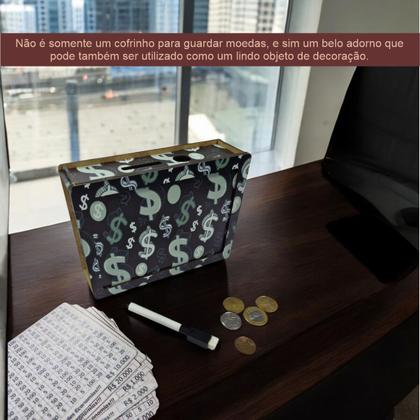 Imagem de Cofre caixa Dinheiro Wood box Japone KAKEBO DESAFIO DINBLACK