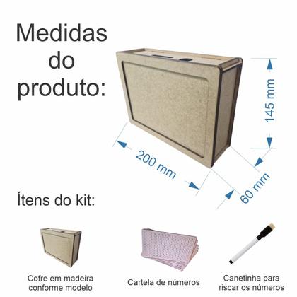 Imagem de Cofre caixa Dinheiro Wood box Japone KAKEBO DESAFIO DINBLACK