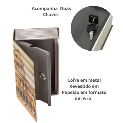 Imagem de Cofre Camuflado Formato De Livro Porta Joias Com Chave