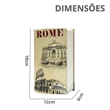 Imagem de Cofre Camuflado Formato De Livro Porta Joias Com Chave