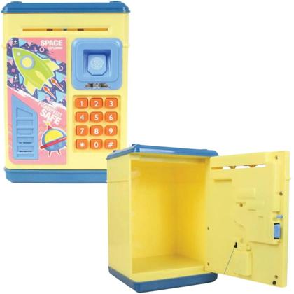 Imagem de Cofre divertido moeda puxa nota com senha som luz ref mk-1432