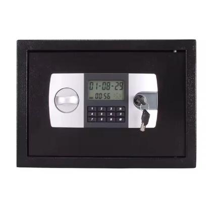 Imagem de Cofre Eletronico Digital Grande Senha Chave Porta Documentos Armas Display Lcd Bandeja Chumbadores Com Suporte De Parede