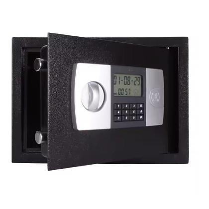 Imagem de Cofre eletronico digital grande senha chave porta documentos armas display lcd bandeja chumbadores com suporte de parede