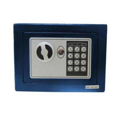 Imagem de Cofre Eletrônico Digital Pequeno (17x23x17cm) Pelegrin CH-17EF Em Aço Azul
