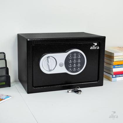 Imagem de Cofre Eletrônico em Aço com Teclado Senha + Chaves Alira Home MR-BX-003