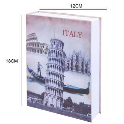 Imagem de Cofre Formato Livro Camuflado Com Chave 18X12cm