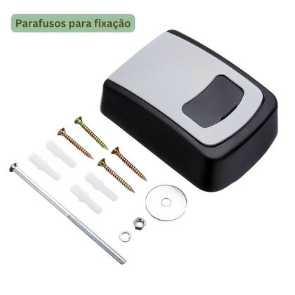 Imagem de Cofre Pequeno De Parede Guarda Dinheiro Joias Chaves Objetos Com Senha