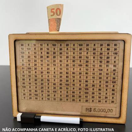 Imagem de Cofre Poupança 10 Mil - Método C/ Aprendizagem - Em Mdf