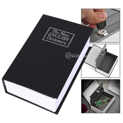 Imagem de Cofre Secreto Camuflado Formato Livro Com Chave de Proteção Para Joias e Objetos de Valor MTC210