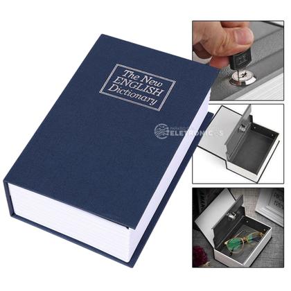 Imagem de Cofre Secreto Camuflado Formato Livro Com Chave de Proteção Para Joias e Objetos de Valor MTC210