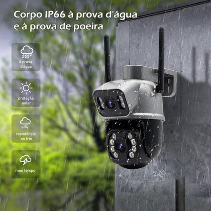 Imagem de COIBEU Camera Externa Wifi 360 3MP Dupla 2 Em 1 com Visao Noturna C/ Infravermelho ICSEE