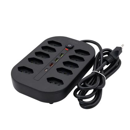 Imagem de COIBEU Extensão Filtro de Linha 10 Tomadas 3 USB 1 TipoC Bivolt Power 2500W 10A 2 metros