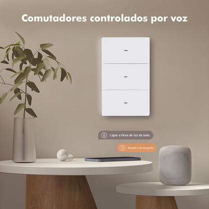 Imagem de COIBEU Interruptor WiFi Inteligente 1 2 3 Teclas Touch tuya APP Smart Life Painel Alexa Google Home