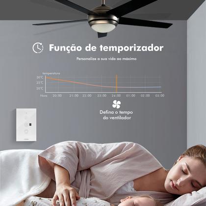 Imagem de COIBEU Tuya WiFi Fan Light Touch Switch Interruptor inteligente de ventilador de parede Interruptor inteligente para