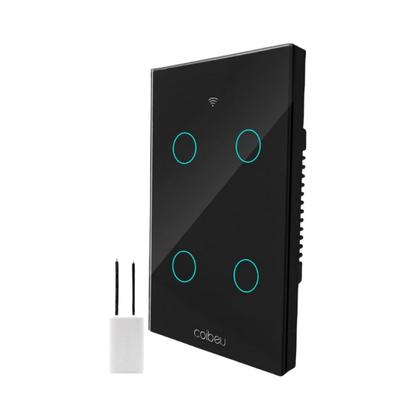 Imagem de COIBEU Tuya WiFi Interruptor De Luz Inteligente 4 gang Wall Touch Switch Trabalho Com Alexa Google Home