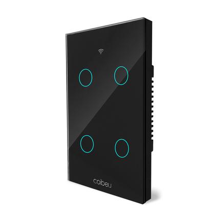 Imagem de COIBEU Tuya WiFi Interruptor De Luz Inteligente 4 gang Wall Touch Switch Trabalho Com Alexa Google Home