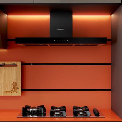 Imagem de Coifa Brastemp Eclipse Tbox 90cm Parede Preta 110V BAE90APANA