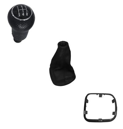Imagem de Coifa Cambio Napa Preta Manopla Aro cromado GOL G4 2005 2015