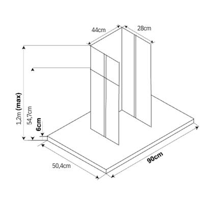 Imagem de Coifa cuisinart de parede arkton advanced 90cm em aço inox preto 220v 4092540011