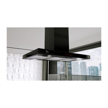 Imagem de Coifa De Ilha Fischer Platinium Ebony 90 Cm PRETO 127V