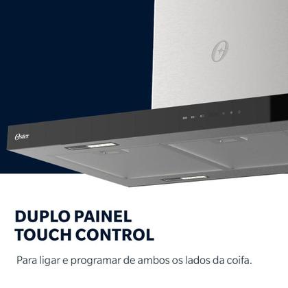 Imagem de Coifa De Ilha Oster Inox Touch Control 90cm 110V