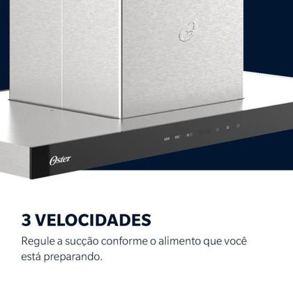 Imagem de Coifa De Ilha Oster Inox Touch Control 90cm 110V