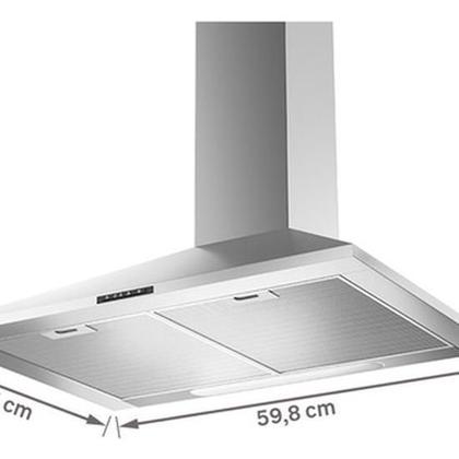 Imagem de Coifa De Parede 60Cm Piramidal Inox Double 127V - Brastemp