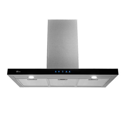 Imagem de Coifa de Parede 90cm Infinity 220V Vidro Digital Touch Preto Inox Fischer