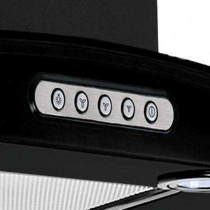 Imagem de Coifa de Parede 90cm Vidro Curvo Duto Slim Fogatti Black