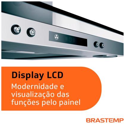 Imagem de Coifa de Parede Brastemp 90 cm Inox 5 e 6 Bocas Timer Autodesligamento BAP90AR