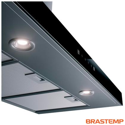 Imagem de Coifa de Parede Brastemp 90 cm Tbox com 03 Velocidades + Turbo, Painel Touch, Timer, Inox - BAE90AR