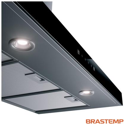 Imagem de Coifa de Parede Brastemp 90 cm Tbox com 03 Velocidades + Turbo, Painel Touch, Timer, Inox - BAE90AR