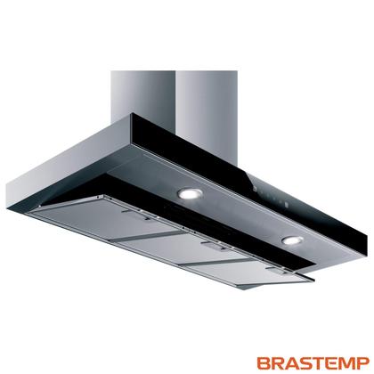Imagem de Coifa de Parede Brastemp 90 cm Tbox com 03 Velocidades + Turbo, Painel Touch, Timer, Inox - BAE90AR