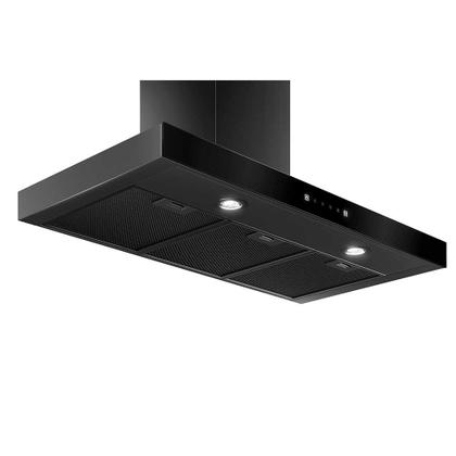 Imagem de Coifa de Parede Brastemp 90cm com 03 Velocidades, Painel Touch on Glass Eclipse Collection Black Inox - BAE90AP