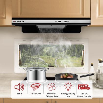 Imagem de Coifa de Parede CAMPLUX RV 22 Polegadas com Luz LED e Exaustor