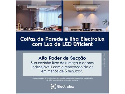 Imagem de Coifa de Parede Electrolux 60cm de Vidro Efficient com Luz de Led (CE6VX)