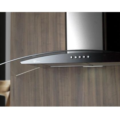 Imagem de Coifa de Parede Fischer Fit 90cm com Vidro Curvo Inox