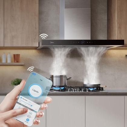 Imagem de Coifa de Parede Midea 60cm Smart Pro Touch Inox 220V MH60M77ET22MW2