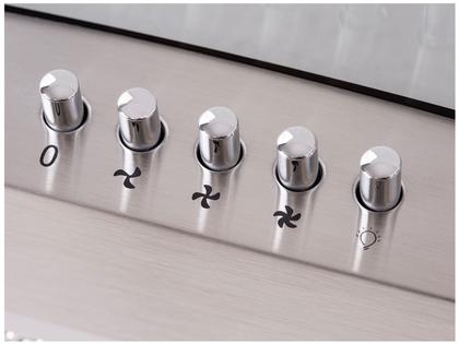 Imagem de Coifa de Parede Mondial 90cm até 6 Bocas Vidro Curvo CF90-01