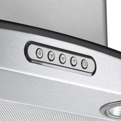Imagem de Coifa de Parede Nardelli Vidro Curvo Duto Slim 60cm Inox 127v