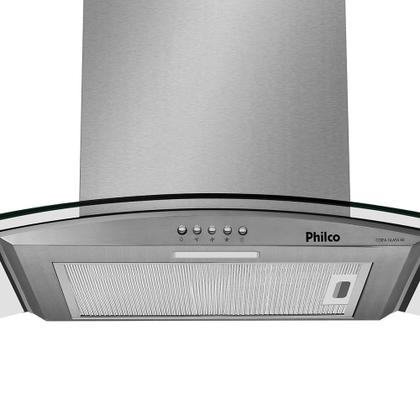 Imagem de Coifa de Parede Philco 60cm Glass Vidro Curvo 3 Velocidades Inox PCO60G  220 Volts