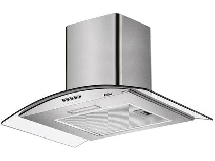 Imagem de Coifa de Parede Philco 60cm Glass Vidro Curvo 3 Velocidades Inox PCO60G  220 Volts