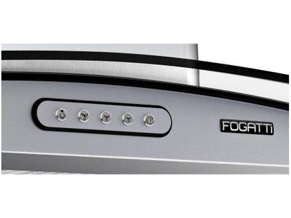 Imagem de Coifa de Parede Vidro Curvo 70cm Fogatti Slim Inox 4 e 5 Bocas
