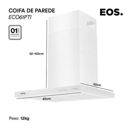 Imagem de Coifa e Depurador de Parede EOS 60cm Cheff Gourmet Slim Tipo T Inox ECO61PTI 110V