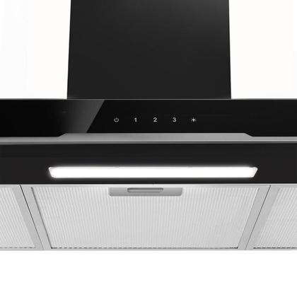 Imagem de Coifa e Depurador de Parede EOS 90cm Premium Digital Touch Inox e Preto ECO90PTDP 220V